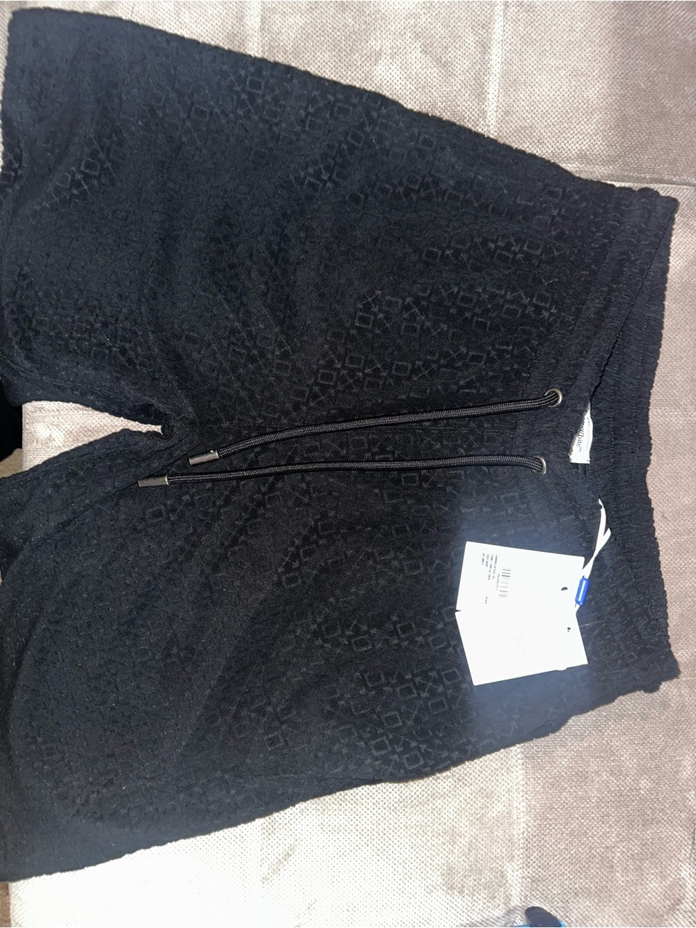 Off-White Black Textured Logo Shorts with Tag - Picture 2 of 3